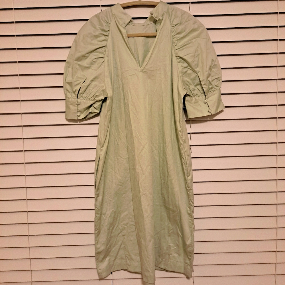 Puff Sleeve Shirt Dress